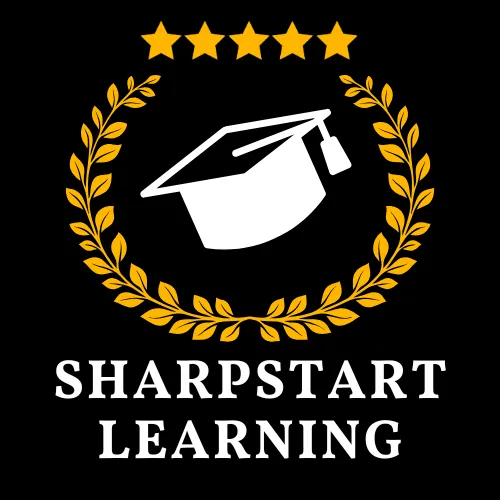 sharpstart site logo white version